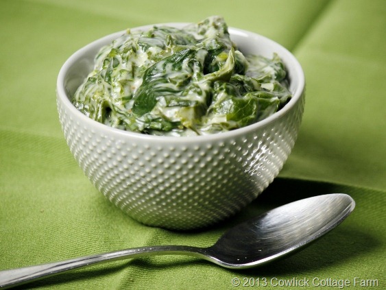 Creamed Kale, cowlickcottagefarm.com